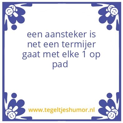 Tegeltje: aansteker