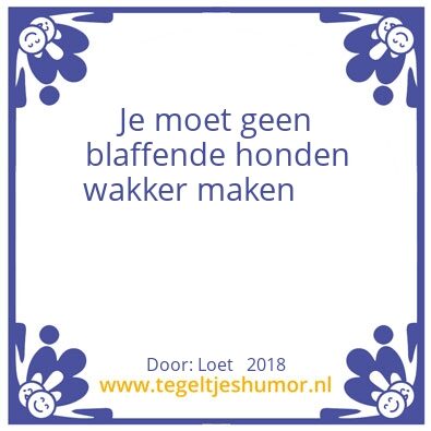 Tegeltje: honden