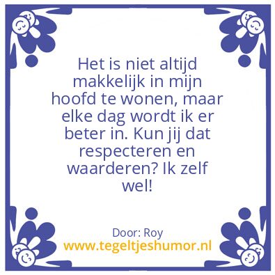 Tegeltje: Mijn hoofd