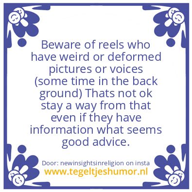 Tegeltje: Beware..