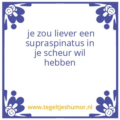Tegeltje: Scheur