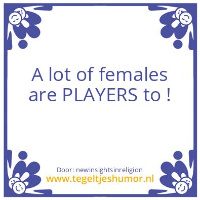 Tegeltje: Player..