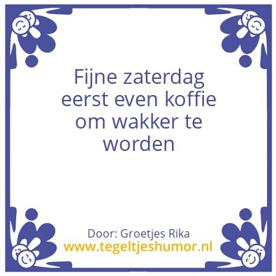 Tegeltje: Goede morgen