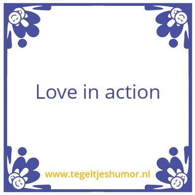 Tegeltje: Love