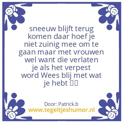 Tegeltje: Feit