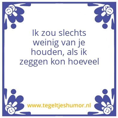Tegeltje: Hoeveel