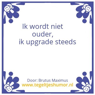 Tegeltje: Upgrade