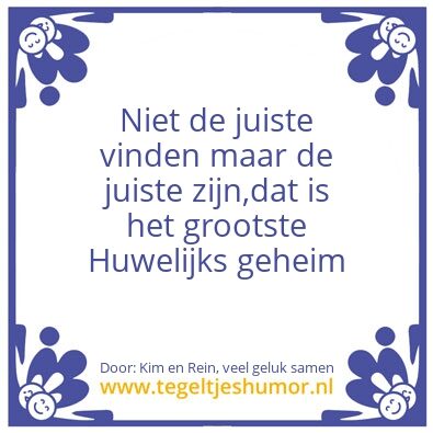 Tegeltje: Huwelijk