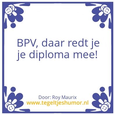 Tegeltje: BPV