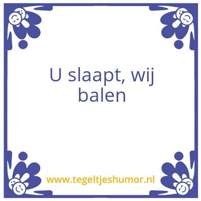 Tegeltje: Slaap