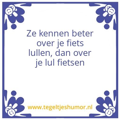 Tegeltje: Fietsen