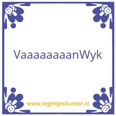 Tegeltje: VW