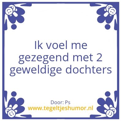 Tegeltje: trotse vader