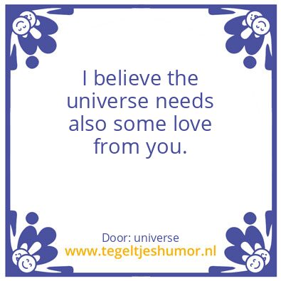 Tegeltje: Universe