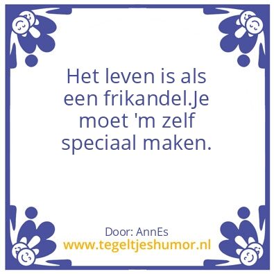 Tegeltje: Frikandelspeciaal