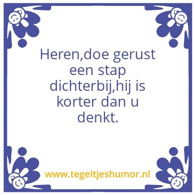 Tegeltje: Stap dichterbij