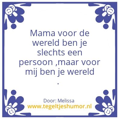 Tegeltje: Mama