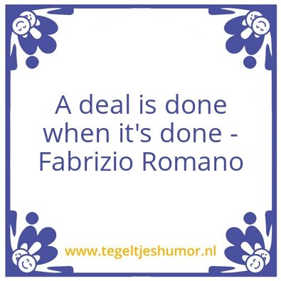 Tegeltje: Duidelijke taal Fabrizio
