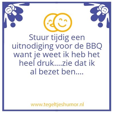 Tegeltje: Barbeque
