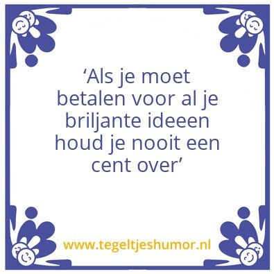 Tegeltje: Slechte deal