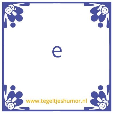 Tegeltje: elet