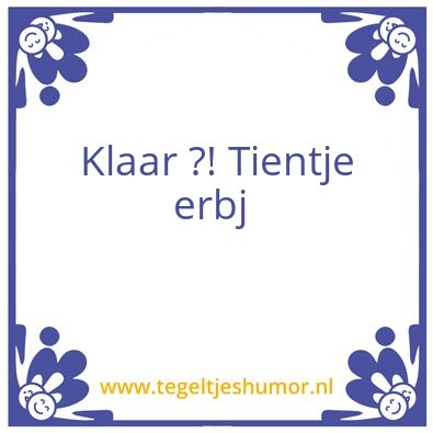 Tegeltje: Herlings