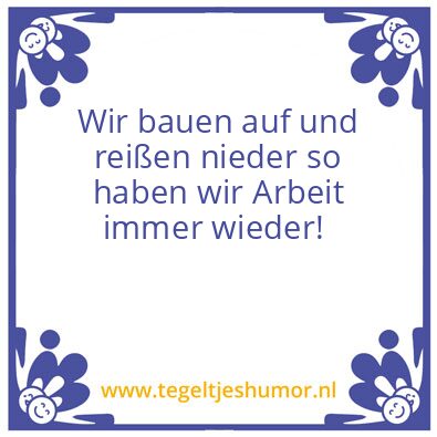 Tegeltje: bauenauf