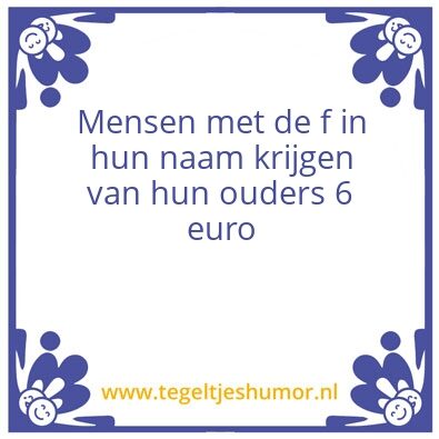 Tegeltje: f