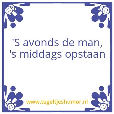 Tegeltje: Gedumme