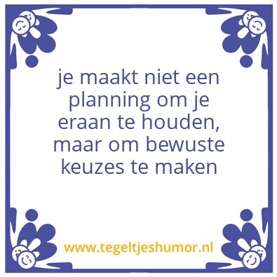 Tegeltje: plannen