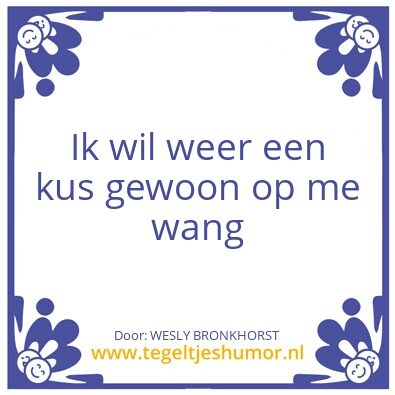 Tegeltje: WB