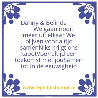 Tegeltje: Love you