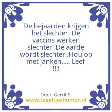 Tegeltje: Ik ben Gerrit.