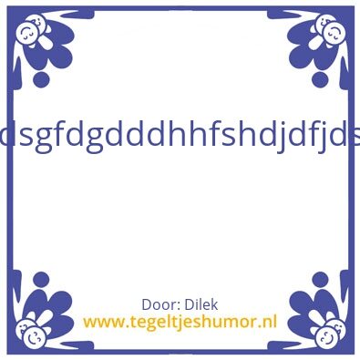 Tegeltje: voor a