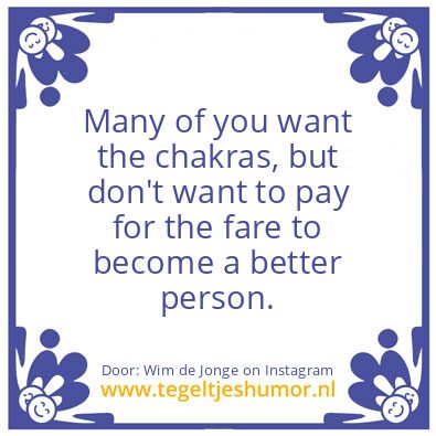 Tegeltje: the chakras