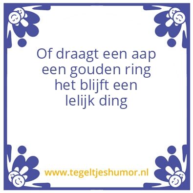 Tegeltje: Aap