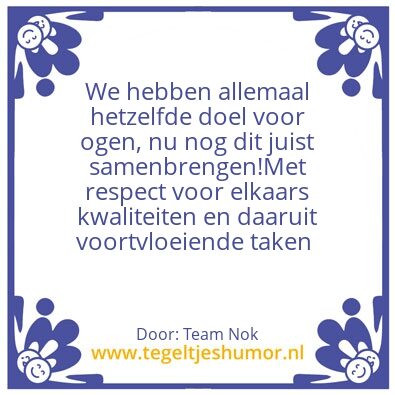 Tegeltje: Collega’s