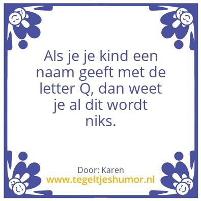 Tegeltje: Letter Q