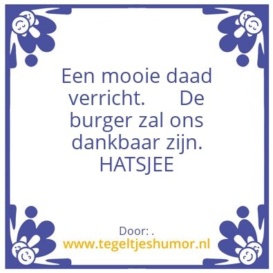 Tegeltje: .