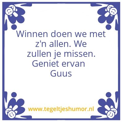 Tegeltje: Beste Bert