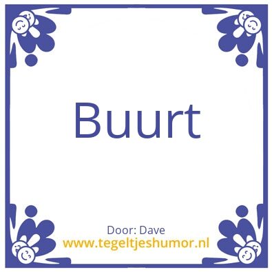 Tegeltje: Buurt