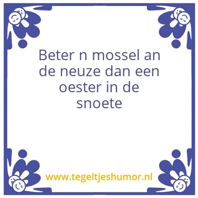 Tegeltje: Mossel