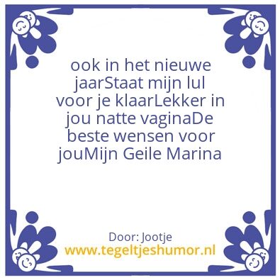 Tegeltje: Nieuwjaarswens