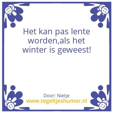 Tegeltje: Seizoenen