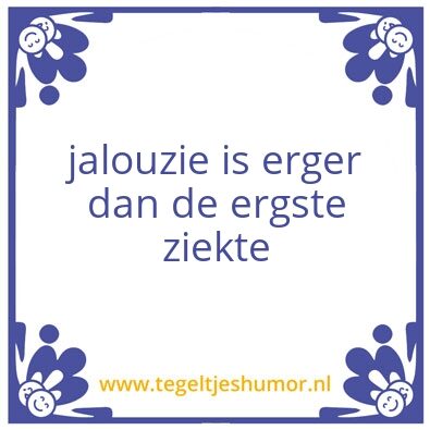 Tegeltje: jalouzie