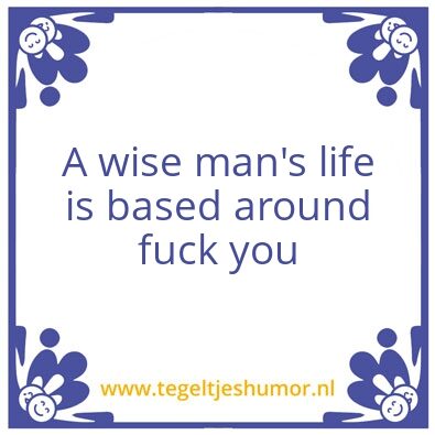 Tegeltje: Fuck you