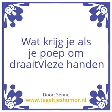 Tegeltje: Poep