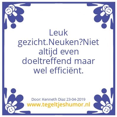 Tegeltje: Openingszin