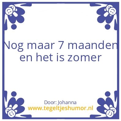 Tegeltje: zomer