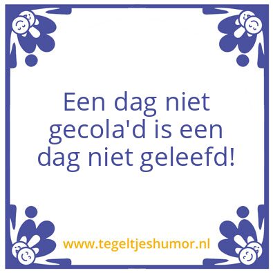 Tegeltje: Cola